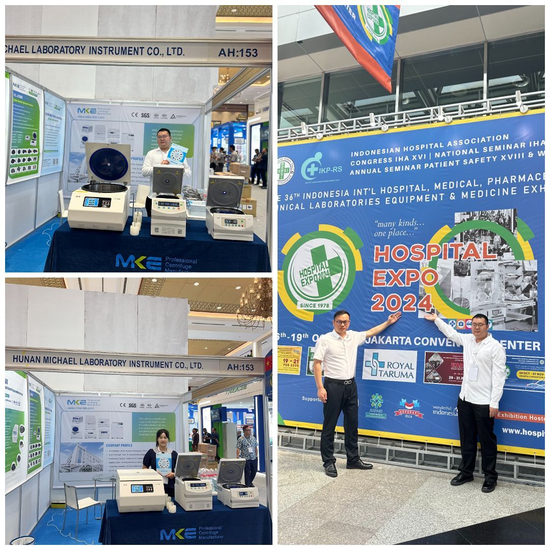 ಇಂಡೋನೇಷ್ಯಾ ಹಾಸ್ಪಿಟಲ್ ಎಕ್ಸ್ಪೋ 2024 ರಲ್ಲಿ MKE LAB: ಸುಧಾರಿತ ಕೇಂದ್ರಾಪಗಾಮಿ ಪರಿಹಾರಗಳನ್ನು ಪ್ರದರ್ಶಿಸಲಾಗುತ್ತಿದೆ 1